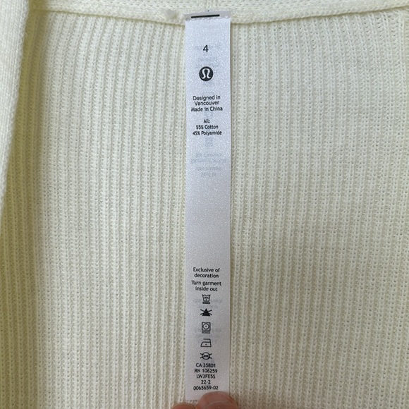 Lululemon Side Slit Sweater Wrap Cardigan Lemon Sorbet 4 - Picture 4 of 7